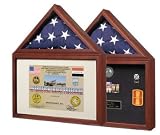 Capitol Flag Case & Certificate Case/Shadowbox - Cherry Finish