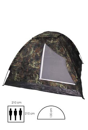 Bundeswehr 3 Mann-Zelt Monodom flecktarn