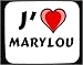 Electronics : J'aime Marylou tapis de souris décoré