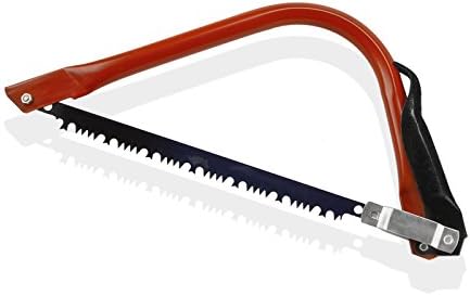 Lightweight Easy to Carry 12" Bow Saw - Great for Camping - Aggressive Fast Cut Carbon Steel Blade - Steel Tube Frame