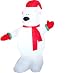 Gemmy Trim A Home Polar Bear Santa 5 Ft. Christmas Inflatable