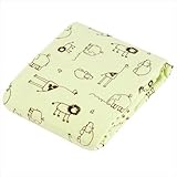 Kushies 100% Cotton Flannel Fitted Crib Sheet - Green Safari Print by Kushies [並行輸入品]