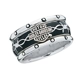Sterling Silver Harley-Davidson Men's Rumble & Roll Ring