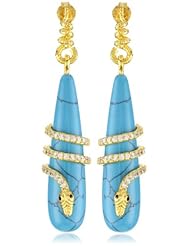 Azaara "Static" Turquoise Snake Earrings