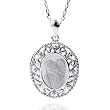 Sterling Silver Guardian Angel Pendant with 18" Chain