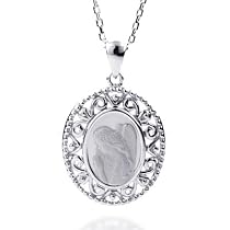 Sterling Silver Guardian Angel Pendant with 18" Chain