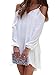 Choies Women's Cut Out Cold Shoulder Lace Trumpet Sleeve Spaghetti Strap Dress Top