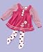 Apparel : Nannette Baby Girl 3 Piece Jumper Dress and Tights Set