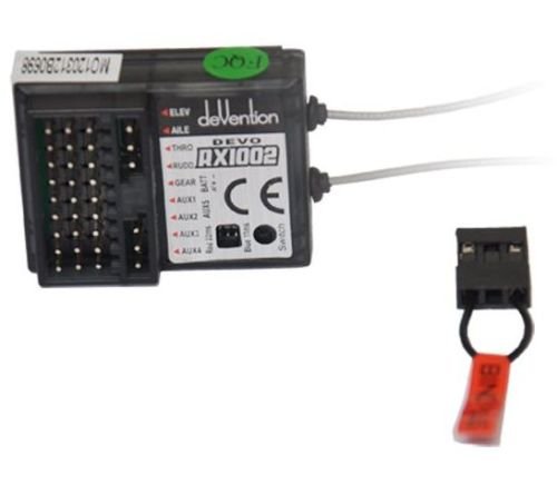 HobbyFlip DEVO Receiver 2.4Ghz 10-CH Channel for DEVO 10 Transmitter RX1002 Compatible with DJI Phantom 2