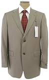 Kenneth Cole - Kenneth Cole Mens Single Breasted 2 Button Tan Pinstripe Wool Suit - Size 40R