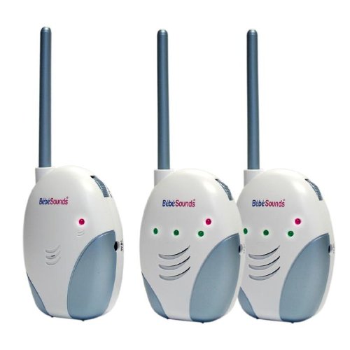 BebeSounds Easy-To-Hold Sound Monitor With Sound Lights and 2 Receivers