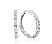 10k White Gold Diamond Hoop Earrings (1/2 cttw, I-J Color, I2 Clarity)