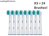 EB17-4 Oral-B Compatible Replacement Brush Heads Braun Flexisoft (Precision Clean) SIX Packages of four