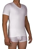 Underworks Mens Microfiber Compression V-Neck T-shirt