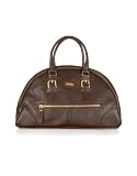 Bric's Cervo - Grained Leather Bowler Bag Dark Brown