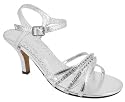 Strappy Metallic Rhinestone Heel