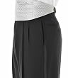 Black Pleated Front Tuxedo Trousers