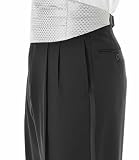 Black Pleated Front Tuxedo Trousers
