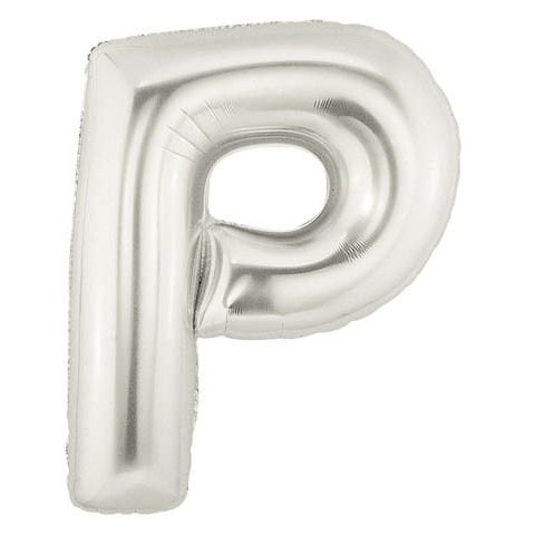 Large Letter P Silver Megaloons 40