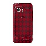 Amzer Luxe Argyle Skin Case for HTC DROID Incredible PB31200 (Red)