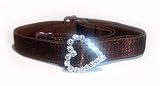 Brown classic strap with Diamond Heart