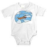 Onesie with Michigan, glider, aircraft, Detroit, airplane, sky, vintage, flying, antique