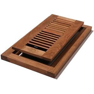 Decor Grates WLFC212-U 2-Inch by 12-Inch Wood Flushmount Floor Register, Unfinished Cherry