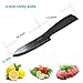 Jeslon Kitchen Knives Set, 5 Peice Ceramic Knives Black Blade 3inch Paring Knife, 4inch Fruit Knife, 5inch Utility Knife, 6inch Chef Knife and One Peeler