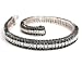 18k White Gold 3-Row Black & White Diamond Tennis Bracelet