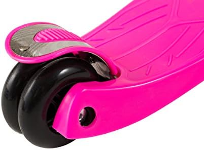 Cheetah Adjustable Height 3 Wheel Wide Deck with Double Rear Wheels Kids Kick Scooter (Pink)