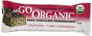 NuGo Organic Nutrition Bar, Dark Chocolate Pomegranate, 1.76-Ounce Bars (Pack of 12)