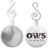 We are the 99% OWS Occupy Wall Street Protest 2.25 inch Glass Mirror Backed Ornament