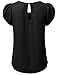 JJ Perfection Women's Petal Short Sleeve Woven Blouse