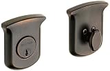 Baldwin 8213.412 Tahoe Deadbolt 2-1/8-Inch Door Prep, Distressed Venetian Bronze