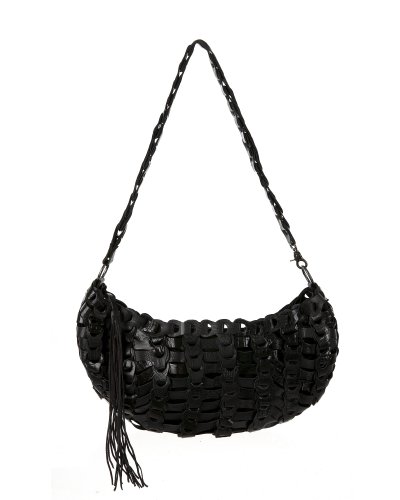 Bebe Multi Woven Leather Hobo