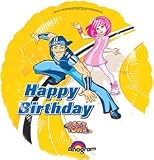 Printed Foil Balloon (18in, round) - Happy Birthday: Lazy Town(TM)