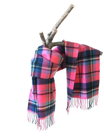 Softer than cashmere 12 by 60 warm winter Plaid scarves for Men and Women