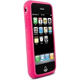 Cuffu Iphone Rubberized Grip Cover Case-hot Pink