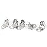 uxcell ガラスシェルフサポート　棚受 ホルダー　固定用吸盤ブラケット　クリップ　直角　90度　L字　ガラス棚　サポート　5個入り