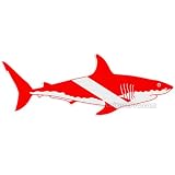 12 &acute; Dive Flag Shark Sticker - B0000DYSNQ