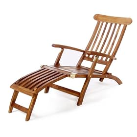 All Things Cedar Siesta Key 5-Position Teak Steamer Chair by All Things Cedar