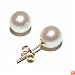 14k Yellow Gold 6.5-7mm Freshwater Cultured Pearl Stud Earrings