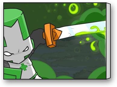 Funnyone Custom Modern Wall Art Decoration for Home Green Knight Castle Crashers Canvas Prints