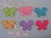 Padded Pastel Butterfly Applique30 Pieces (6 Colors)