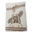 Couverture / literie de landau en polaire unisexe pour b�b�, motif girafe (cadeau id�al) (Taille unique) (Beige)