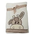 Baby Unisex Beige Giraffe Design Fleece Pram Blanket Bedding (Ideal Gift)