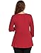 Meaneor Womens V Neck Comfy Loose Fit 3/4 sleeve Tunic Top Peplum Top (L-4XL)