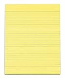 TOPS Wide Rule Legal Pads, 8.5 x 11 Inches, Gum Top, 50 Sheets/Pad, 12-Pack, Canary(7524)