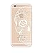 iPhone 5 / 5S / Se Compatible, Deco Fairy Ultra Slim Translucent Silicone Clear Case Gel Cover for Apple (Floral Sugar Skull iPhone 5 / 5S / Se)