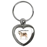 Alaskan Malamute Key Chain (Heart)